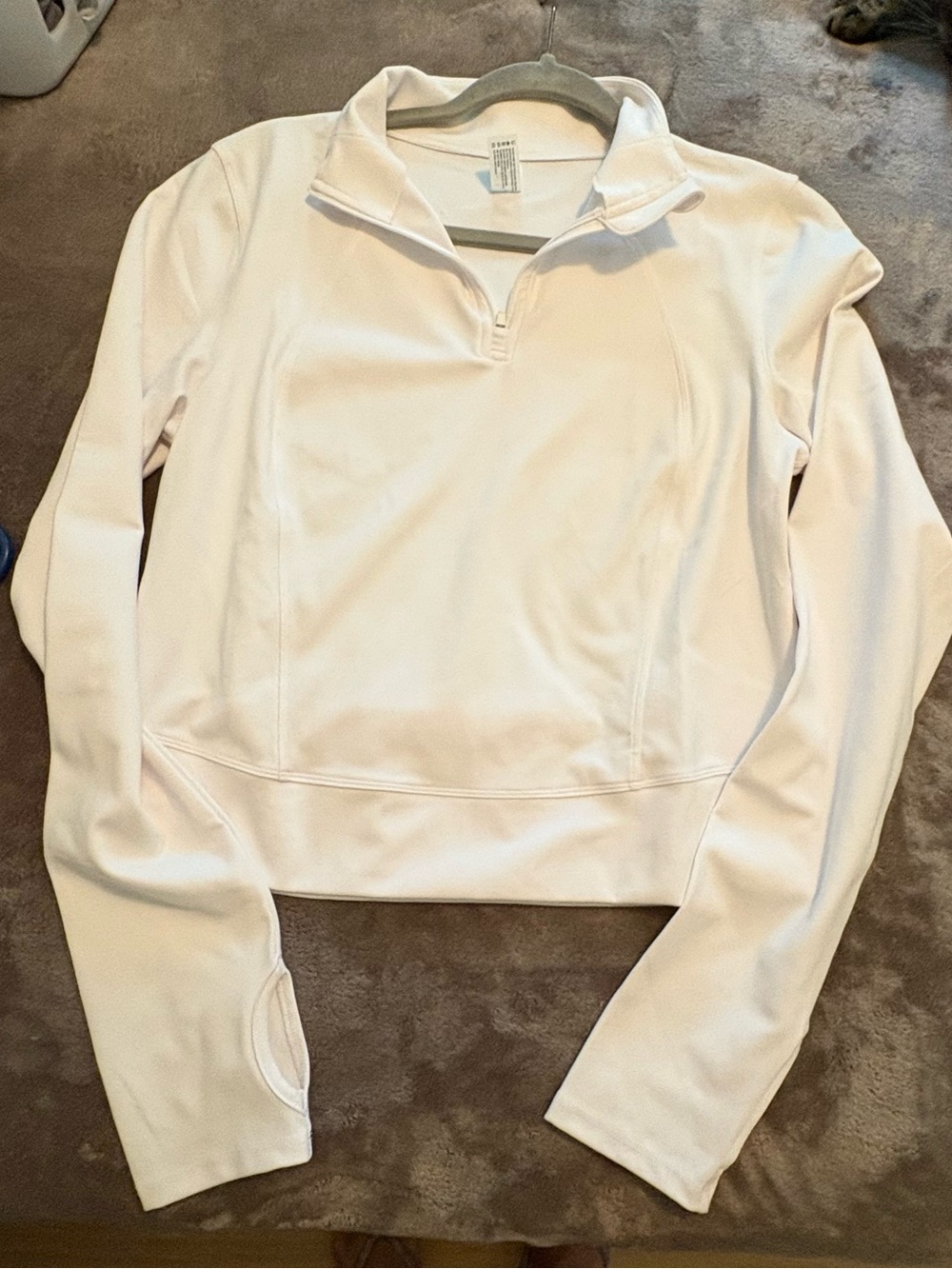 Yogalicious White Quarter-Zip Pullover Hoodie